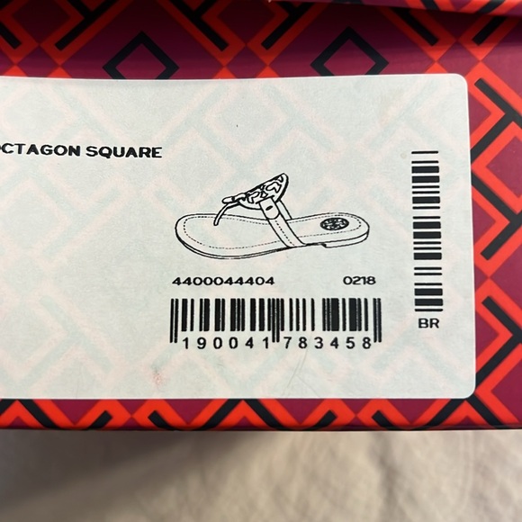 NWB Ballet Pink Octagon square printed patent leather Tory Burch Miller 9.5 - Picture 7 of 7